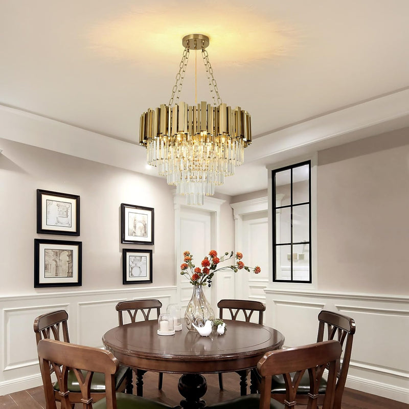 Modern Crystal Chandelier Pendant Light Fixtures Small Lighting