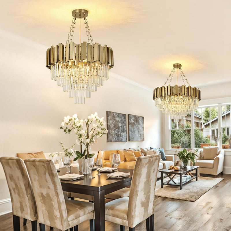 Modern Crystal Chandelier Pendant Light Fixtures Small Lighting