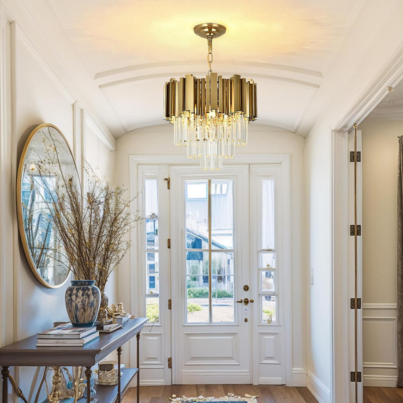 Modern Crystal Chandelier Pendant Light Fixtures Small Lighting