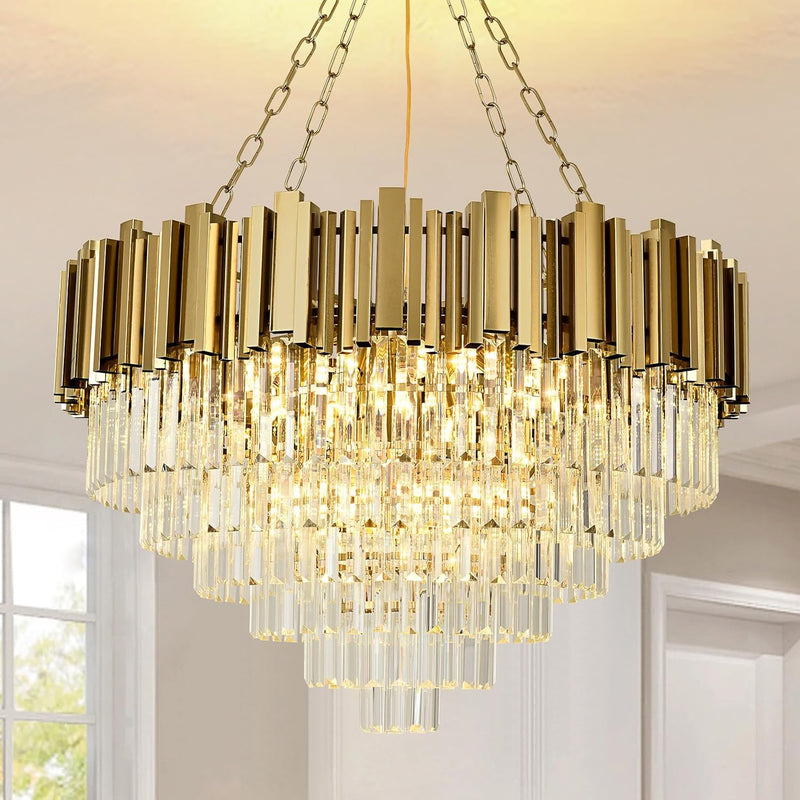 Modern Crystal Chandelier Pendant Light Fixtures Small Lighting