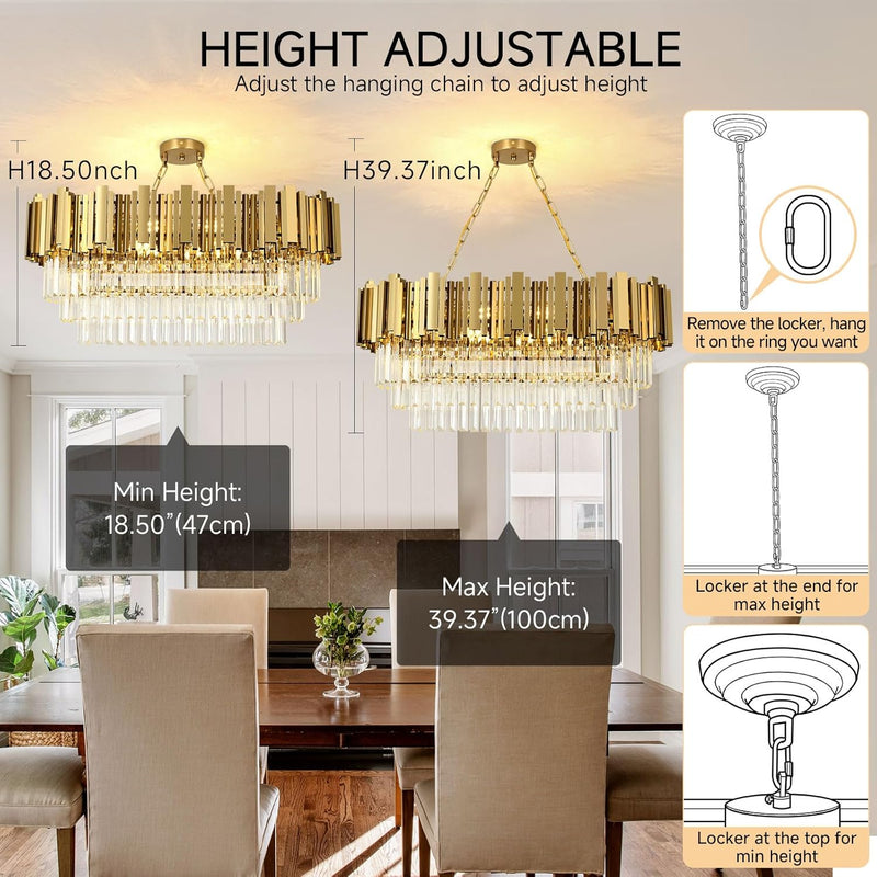 Modern Crystal Chandelier Pendant Light Fixtures Small Lighting