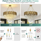 Modern Crystal Chandelier Pendant Light Fixtures Small Lighting