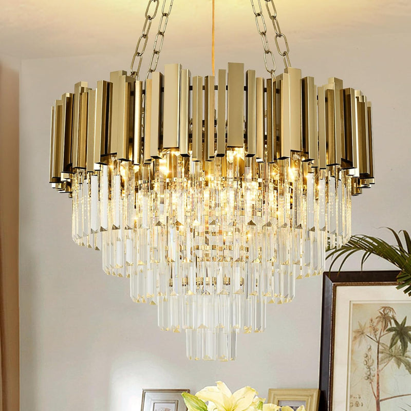 Modern Crystal Chandelier Pendant Light Fixtures Small Lighting