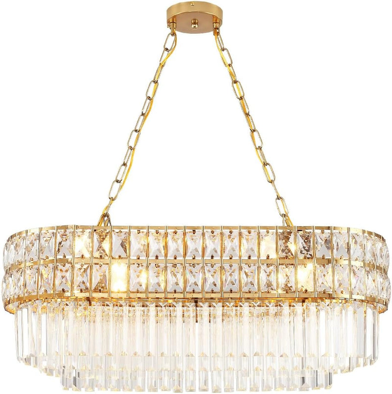 Modern Crystal Chandelier Pendant Round Light Fixture Hanging