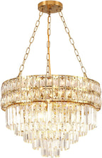 Modern Crystal Chandelier Pendant Round Light Fixture Hanging