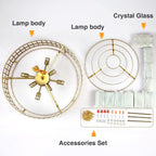 Modern Crystal Chandelier Pendant Round Light Fixture Hanging
