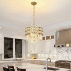 Modern Crystal Chandelier Pendant Round Light Fixture Hanging