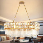 Modern Crystal Chandelier Pendant Round Light Fixture Hanging