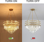 Modern Crystal Chandelier Pendant Round Light Fixture Hanging