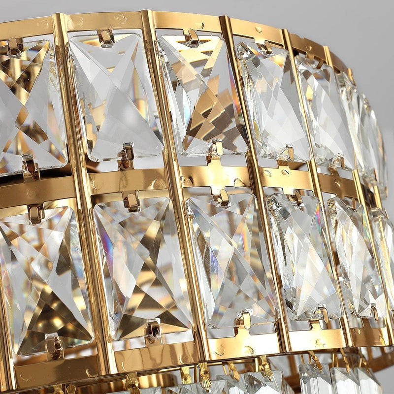 Modern Crystal Chandelier Pendant Round Light Fixture Hanging