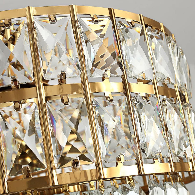 Modern Crystal Chandelier Pendant Round Light Fixture Hanging