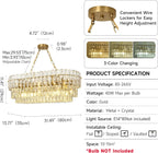 Modern Crystal Chandelier Round Luxury Pendant Light 3-Tiers