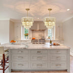 Modern Crystal Chandelier Round Luxury Pendant Light 3-Tiers