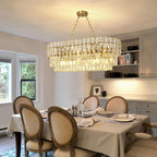 Modern Crystal Chandelier Round Luxury Pendant Light 3-Tiers