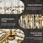 Modern Crystal Chandelier Round Luxury Pendant Light 3-Tiers