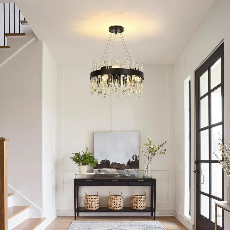 Modern Crystal Chandelier Round Pendant Lamp