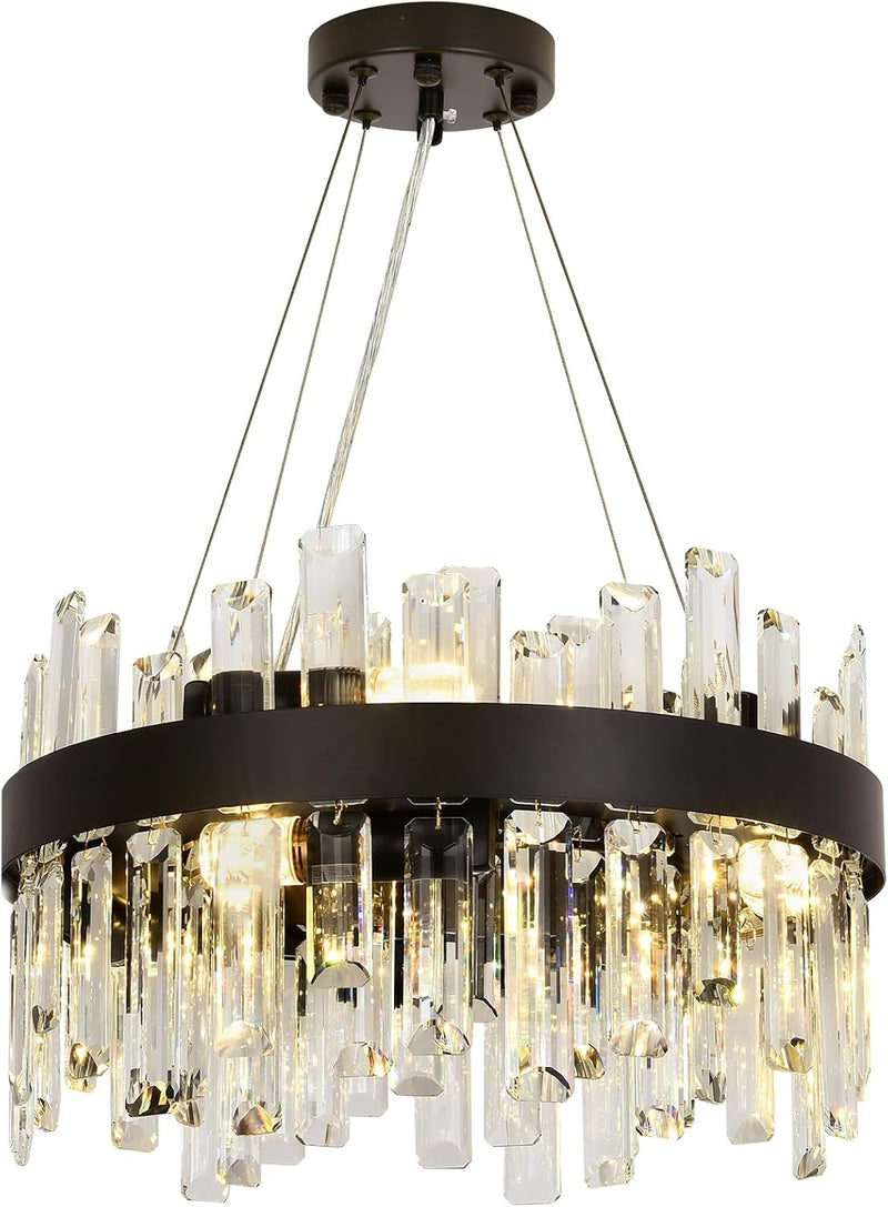Modern Crystal Chandelier Round Pendant Lamp