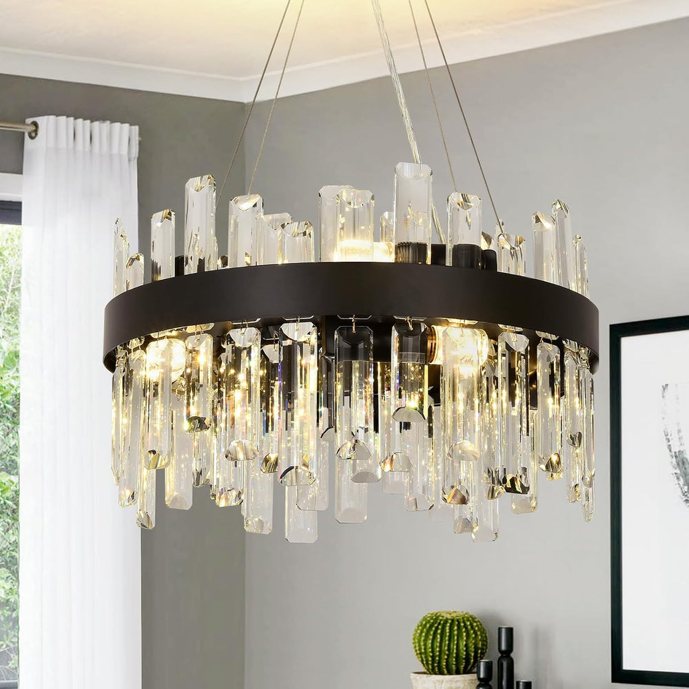 Modern Crystal Chandelier Round Pendant Lamp