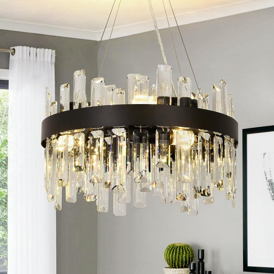 Modern Crystal Chandelier Round Pendant Lamp