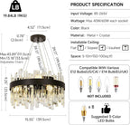 Modern Crystal Chandelier Round Pendant Lamp