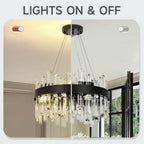 Modern Crystal Chandelier Round Pendant Lamp