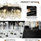 Modern Crystal Chandelier Round Pendant Lamp