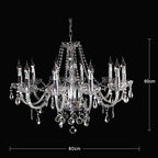 Modern Crystal Chandelier with 10-Lights Clear K9 Droplet