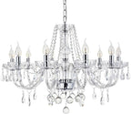 Modern Crystal Chandelier with 10-Lights Clear K9 Droplet