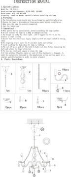 Modern Crystal Chandelier with 10-Lights Clear K9 Droplet