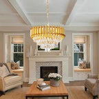 Modern Crystal Chandeliers 4-Tier K9 Round Light Fixture