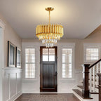 Modern Crystal Chandeliers 4-Tier K9 Round Light Fixture