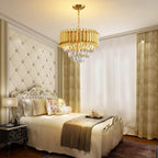 Modern Crystal Chandeliers 4-Tier K9 Round Light Fixture