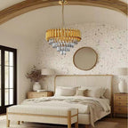 Modern Crystal Chandeliers 4-Tier K9 Round Light Fixture