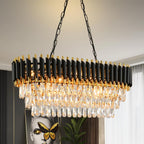 Modern Crystal Chandeliers 4-Tier K9 Round Light Fixture