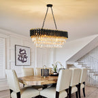 Modern Crystal Chandeliers 4-Tier K9 Round Light Fixture