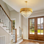 Modern Crystal Chandeliers 4-Tier K9 Round Light Fixture
