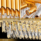 Modern Crystal Chandeliers 4-Tier K9 Round Light Fixture