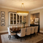 Modern Crystal Chandeliers 4-Tier K9 Round Light Fixture