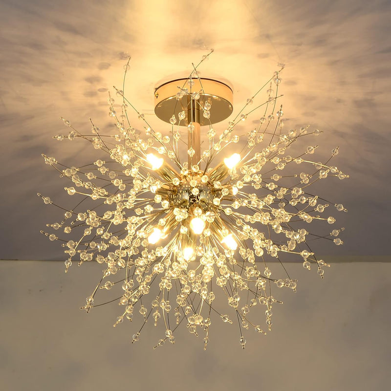 Modern Crystal Chandeliers Ceiling Light Firework Lights K9