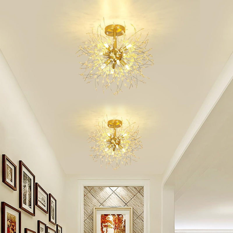 Modern Crystal Chandeliers Ceiling Light Firework Lights K9