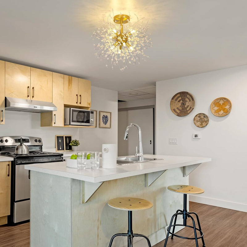 Modern Crystal Chandeliers Ceiling Light Firework Lights K9