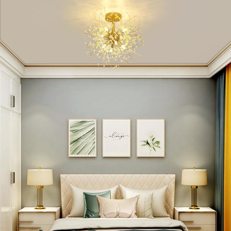 Modern Crystal Chandeliers Ceiling Light Firework Lights K9