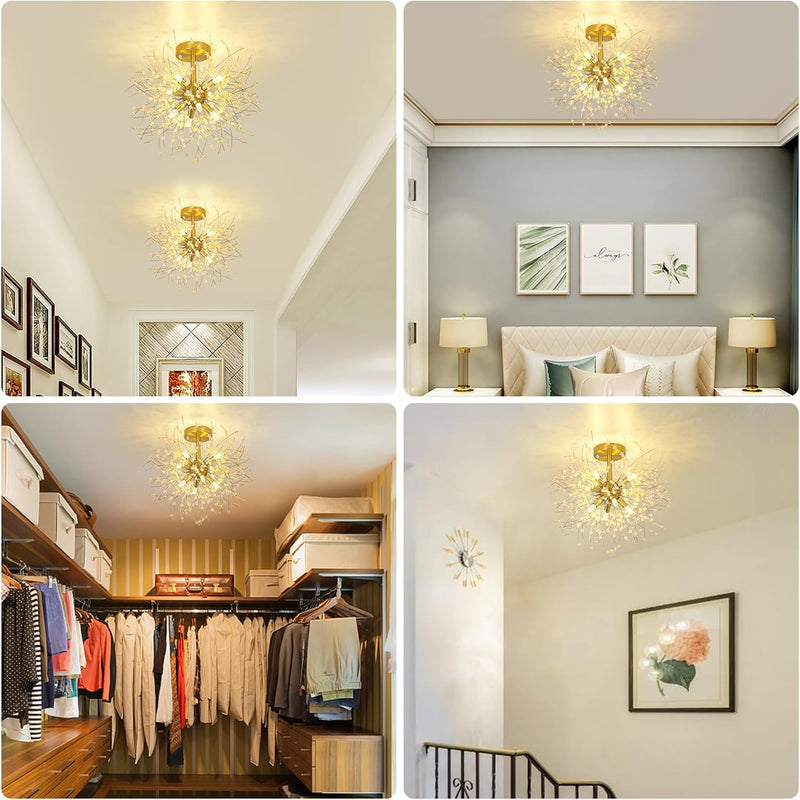 Modern Crystal Chandeliers Ceiling Light Firework Lights K9