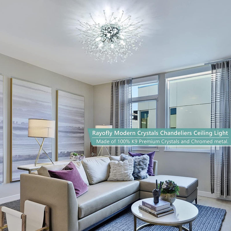 Modern Crystal Chandeliers Ceiling Light Fireworks Chandelider