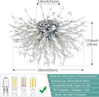 Modern Crystal Chandeliers Ceiling Light Fireworks Chandelider