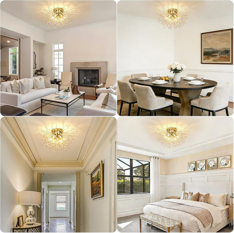 Modern Crystal Chandeliers Ceiling Light Fireworks Chandelider