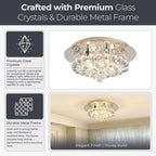 Modern Crystal Chandeliers Ceiling Light Lights Living Room