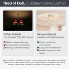 Modern Crystal Chandeliers Ceiling Light Lights Living Room