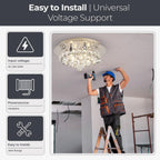 Modern Crystal Chandeliers Ceiling Light Lights Living Room