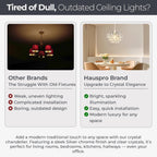 Modern Crystal Chandeliers Ceiling Light Lights Living Room
